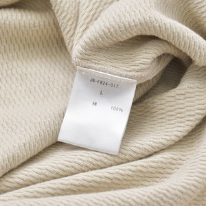Excellent condition JUNNAKAYAMA long-sleeved thermal T-shirt, size L (JN-F)W24-017 Cotton Beige Used 4a004117