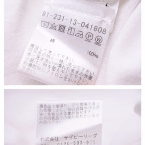 AIME LEON DORE エメレオンドレ 半袖Tシャツ ロゴ刺繍Tシャツ カットソー コットン ホワイト サイズS 美品 中古 41396