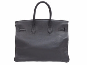 HERMES エルメス BIRKIN バーキン35 ブラック 黒 トリヨンクレマンス ハンドバッグ ○Y刻/刻印 美品 中古 41490