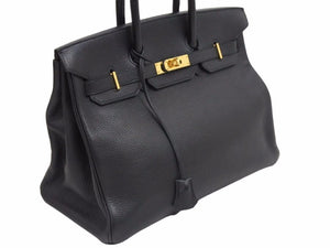 HERMES エルメス BIRKIN バーキン35 ブラック 黒 トリヨンクレマンス ハンドバッグ ○Y刻/刻印 美品 中古 41490