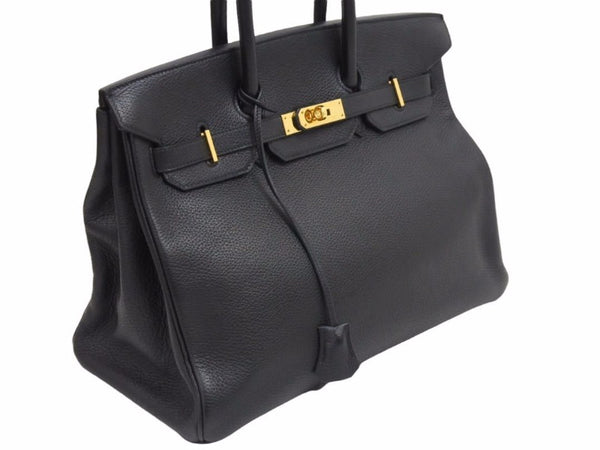 HERMES エルメス BIRKIN バーキン35 ブラック 黒 トリヨンクレマンス ハンドバッグ ○Y刻/刻印 美品 中古 41490