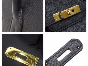 HERMES エルメス BIRKIN バーキン35 ブラック 黒 トリヨンクレマンス ハンドバッグ ○Y刻/刻印 美品 中古 41490