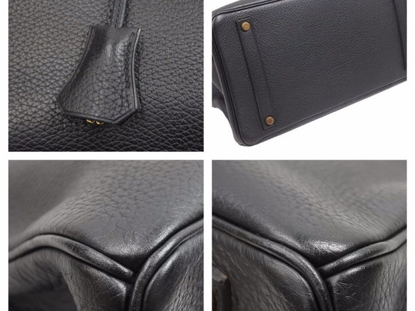 HERMES エルメス BIRKIN バーキン35 ブラック 黒 トリヨンクレマンス ハンドバッグ ○Y刻/刻印 美品 中古 41490