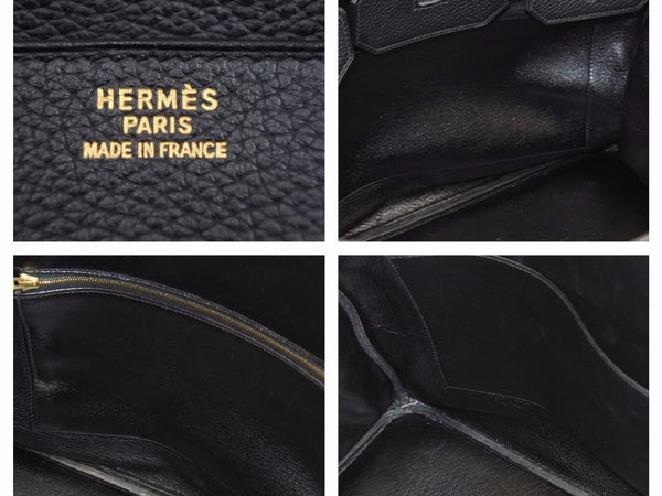 HERMES エルメス BIRKIN バーキン35 ブラック 黒 トリヨンクレマンス ハンドバッグ ○Y刻/刻印 美品 中古 41490