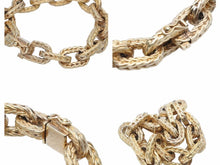 Load image into Gallery viewer, HERMES エルメスエルメス ヴァンドーム MM ブレスレット 16コマ ヴェルメイユ加工 ゴールド ヴィンテージ シェーヌダンクル 美品 中古 42064