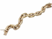 Load image into Gallery viewer, HERMES エルメスエルメス ヴァンドーム MM ブレスレット 16コマ ヴェルメイユ加工 ゴールド ヴィンテージ シェーヌダンクル 美品 中古 42064