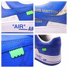 画像をギャラリービューアに読み込む, LOUISVUITTON ルイヴィトン ナイキ AIR FORCE 1 LOW サイズ6 モノグラムレザーローカットスニーカー ブルー 42115