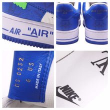 画像をギャラリービューアに読み込む, LOUISVUITTON ルイヴィトン ナイキ AIR FORCE 1 LOW サイズ6 モノグラムレザーローカットスニーカー ブルー 42115