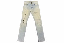画像をギャラリービューアに読み込む, SAINT LAURENT サンローラン デニムパンツ ダメージパンツ ボトムス コットン エラステン ブルー サイズ28 美品 中古 60559