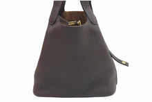 Load image into Gallery viewer, HERMES エルメス ハンドバッグ ピコタンロックPM エベヌ トリヨンクレマンス Z刻印 2021年製 エベンヌ エベーヌ 濃茶 中古 42292