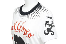 画像をギャラリービューアに読み込む, John Galliano ジョンガリアーノ Tシャツ アニマルプリント 2H12059633 ホワイト ブラック レッド サイズM 美品 中古 42485