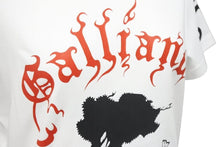 画像をギャラリービューアに読み込む, John Galliano ジョンガリアーノ Tシャツ アニマルプリント 2H12059633 ホワイト ブラック レッド サイズM 美品 中古 42485