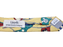 画像をギャラリービューアに読み込む, Lloyd's ロイズ ディズニー ミッキー ネクタイ イエロー 小物 スーツ コットン 美品 中古 42488