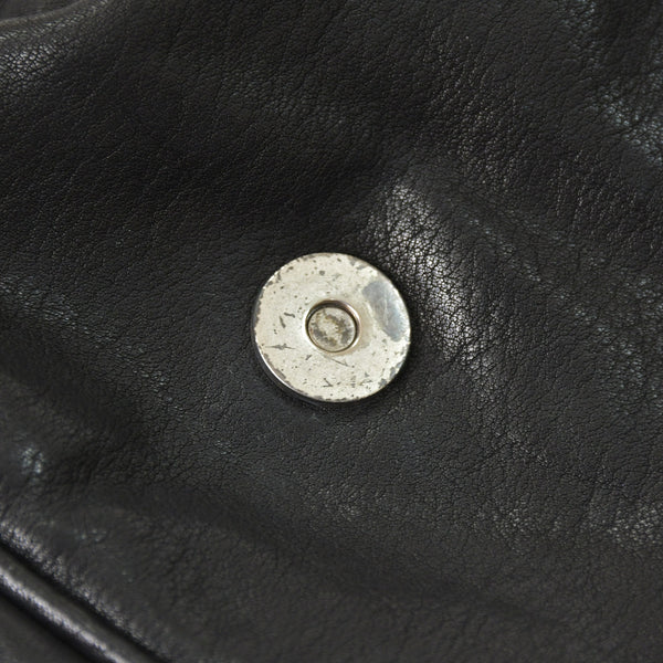 Very Good Condition Christian Dior Gaucho Double Saddle Bag 07-MA-0066 Calf Leather Black Galliano Period Used 4a004252