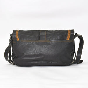 Very Good Condition Christian Dior Gaucho Double Saddle Bag 07-MA-0066 Calf Leather Black Galliano Period Used 4a004252