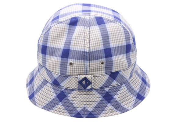 Christian Dior クリスチャンディオール バケットハット チェック ブルー 帽子 美品 中古 42576