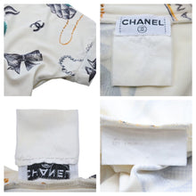 Load image into Gallery viewer, CHANEL シャネル 半袖シャツ 96P 総柄 クロップド ショート丈 ココマーク ロゴ トップス 中古 43032