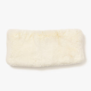 Very good condition CHANEL Chanel Dekacoco Mark Lapin Neck Warmer Muffler Lapin White Black Used 4a004360