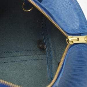 極美品 LOUIS VUITTON ルイヴィトン スピーディ25 ハンドバッグ M43015 エピ レザー ブルー ゴールド金具 中古 4a004373
