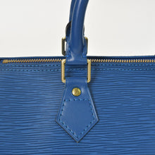 画像をギャラリービューアに読み込む, 極美品 LOUIS VUITTON ルイヴィトン スピーディ25 ハンドバッグ M43015 エピ レザー ブルー ゴールド金具 中古 4a004373