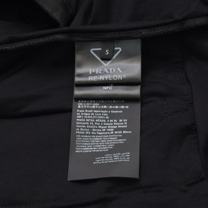 Very Good Condition PRADA Technical Cotton × Re-Nylon Zip Up Parka UJL79A Black Triangle Logo Plate S Size Used 4a004375