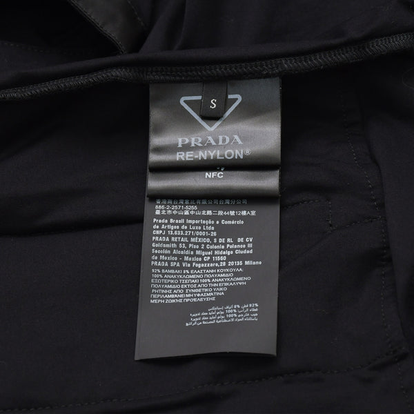Very Good Condition PRADA Technical Cotton × Re-Nylon Zip Up Parka UJL79A Black Triangle Logo Plate S Size Used 4a004375