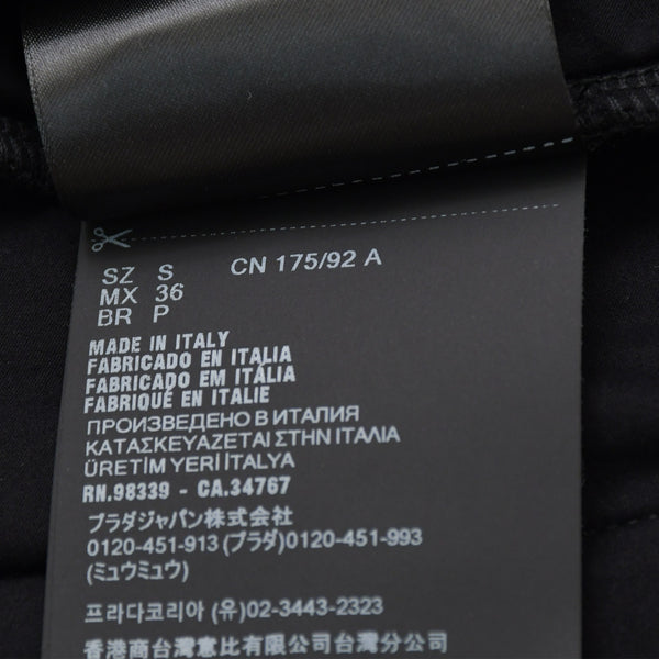Very Good Condition PRADA Technical Cotton × Re-Nylon Zip Up Parka UJL79A Black Triangle Logo Plate S Size Used 4a004375