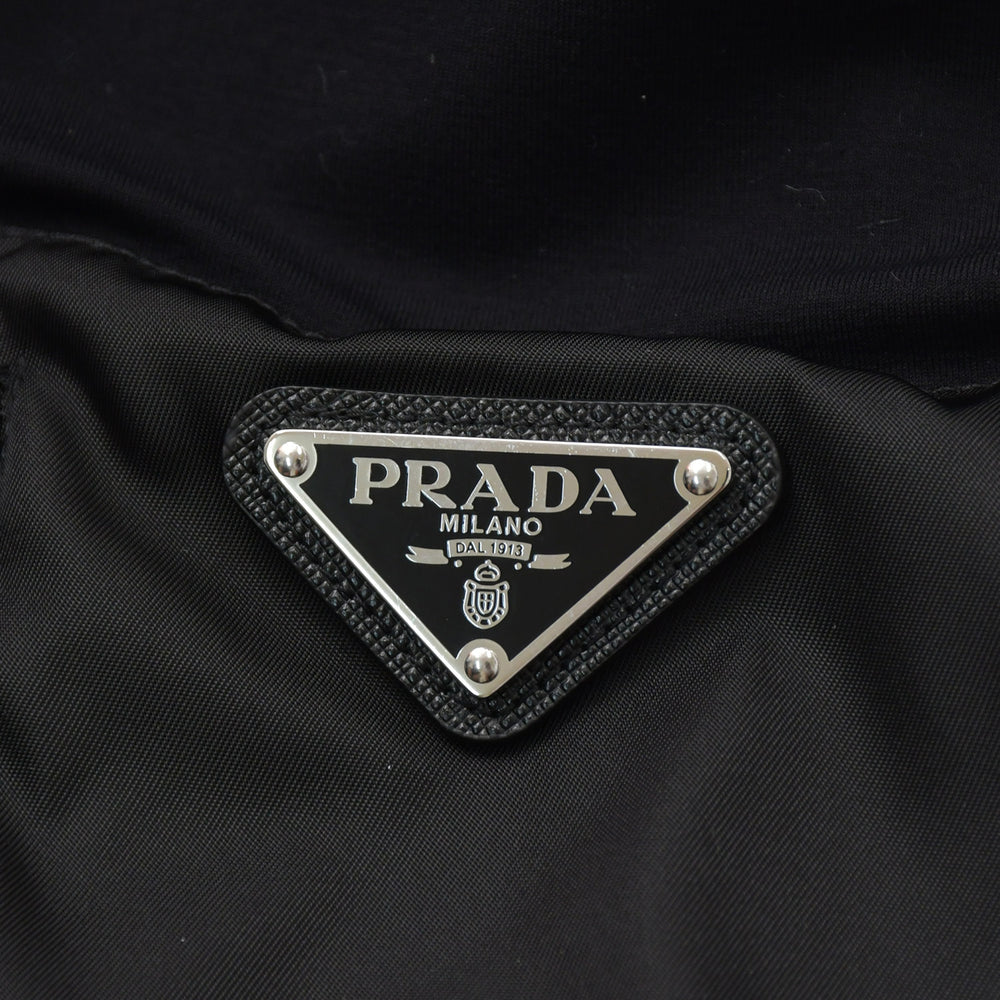 Very Good Condition PRADA Technical Cotton × Re-Nylon Zip Up Parka UJL79A Black Triangle Logo Plate S Size Used 4a004375