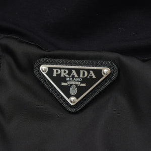 Very Good Condition PRADA Technical Cotton × Re-Nylon Zip Up Parka UJL79A Black Triangle Logo Plate S Size Used 4a004375