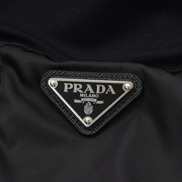 Very Good Condition PRADA Technical Cotton × Re-Nylon Zip Up Parka UJL79A Black Triangle Logo Plate S Size Used 4a004375