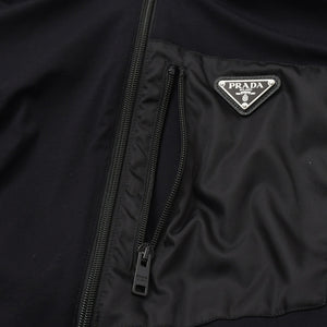 Very Good Condition PRADA Technical Cotton × Re-Nylon Zip Up Parka UJL79A Black Triangle Logo Plate S Size Used 4a004375