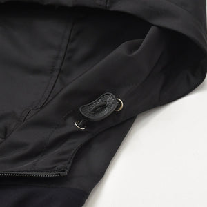 Very Good Condition PRADA Technical Cotton × Re-Nylon Zip Up Parka UJL79A Black Triangle Logo Plate S Size Used 4a004375