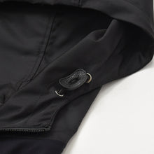 画像をギャラリービューアに読み込む, 極美品 PRADA プラダ テクニカルコットン × Re-Nylon リナイロン ジップアップ パーカー UJL79A ブラック トライアングルロゴプレート Sサイズ 中古 4a004375