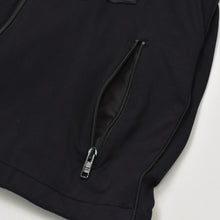 画像をギャラリービューアに読み込む, 極美品 PRADA プラダ テクニカルコットン × Re-Nylon リナイロン ジップアップ パーカー UJL79A ブラック トライアングルロゴプレート Sサイズ 中古 4a004375