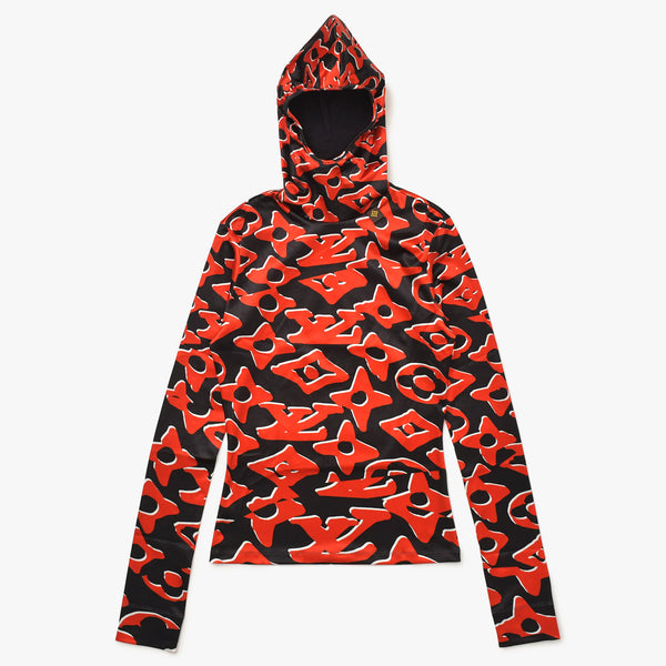 Like new LOUIS VUITTON Jersey Tops Hoodie Urus Fischer Red 1A8B4W Used 4a004401
