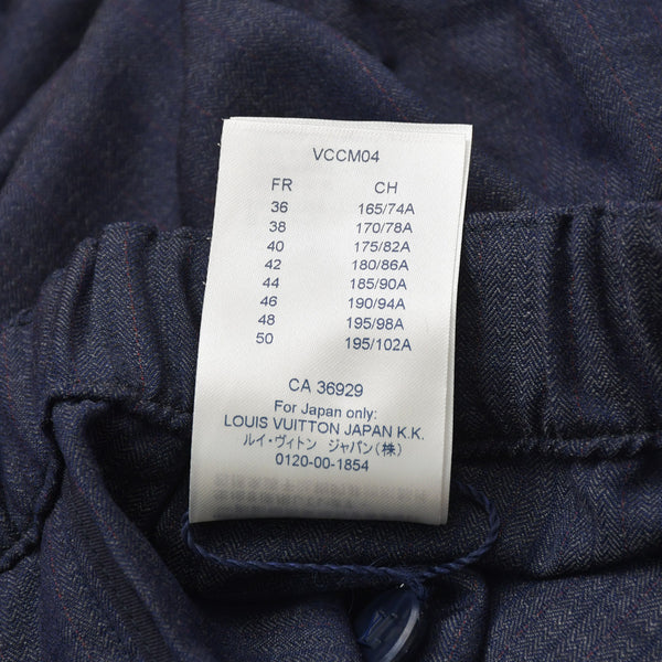 Like new LOUIS VUITTON Trousers Ruched Slacks RM182Q HAW HFP56W Easy Pants Navy Size 40 Men's Used 4a004402