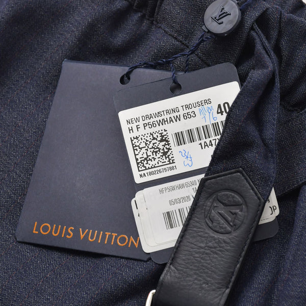 Like new LOUIS VUITTON Trousers Ruched Slacks RM182Q HAW HFP56W Easy Pants Navy Size 40 Men's Used 4a004402