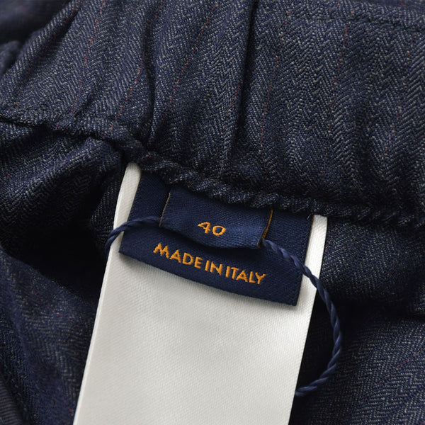 Like new LOUIS VUITTON Trousers Ruched Slacks RM182Q HAW HFP56W Easy Pants Navy Size 40 Men's Used 4a004402