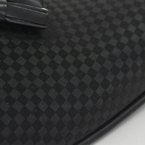 極美品 LOUIS VUITTON ルイヴィトン モカシン タッセルローファー サテン ビジネスシューズ ブラック サイズ7L 中古 4a004403