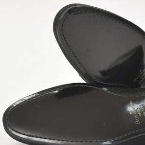 極美品 LOUIS VUITTON ルイヴィトン モカシン タッセルローファー サテン ビジネスシューズ ブラック サイズ7L 中古 4a004403