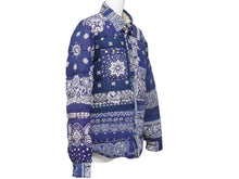 画像をギャラリービューアに読み込む, VISVIM ビズビム KERCHIEF DOWN JKT 限定ICT ヴィンテージバンダナパッチワークダウンジャケット ブルー サイズS 美品 中古 44140