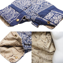 画像をギャラリービューアに読み込む, VISVIM ビズビム KERCHIEF DOWN JKT 限定ICT ヴィンテージバンダナパッチワークダウンジャケット ブルー サイズS 美品 中古 44140
