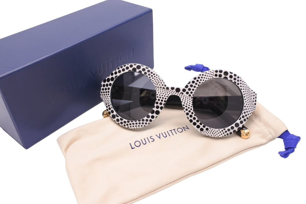 LOUIS VUITTON Kusama Yayoi Kusama Wavelon Round Frame Sunglasses Z0480W Glasses All Dot Pattern Good Condition Used 44142