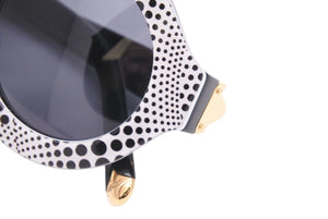 LOUIS VUITTON ルイヴィトン Kusama 草間彌生 ウェーブロン ラウンドフレームサングラス Z0480W メガネ ドット総柄 美品 中古 44142