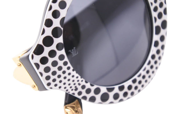LOUIS VUITTON ルイヴィトン Kusama 草間彌生 ウェーブロン ラウンドフレームサングラス Z0480W メガネ ドット総柄 美品 中古 44142