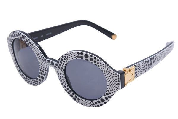 LOUIS VUITTON ルイヴィトン Kusama 草間彌生 ウェーブロン ラウンドフレームサングラス Z0480W メガネ ドット総柄 美品 中古 44142
