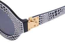 画像をギャラリービューアに読み込む, Louis Vuitton ルイヴィトン Kusama 草間彌生 ウェーブロン ラウンドフレームサングラス Z0480W メガネ ドット総柄 美品 中古 44142