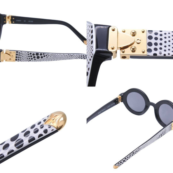 LOUIS VUITTON ルイヴィトン Kusama 草間彌生 ウェーブロン ラウンドフレームサングラス Z0480W メガネ ドット総柄 美品 中古 44142