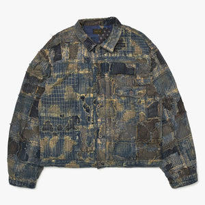 新品未使用品 KAPITAL キャピタル BORO SPRING 1ST JKT EK-1549LJB スプリングファーストジャケット 襤褸 ボロ インディゴ サイズ 5 中古 4a004419