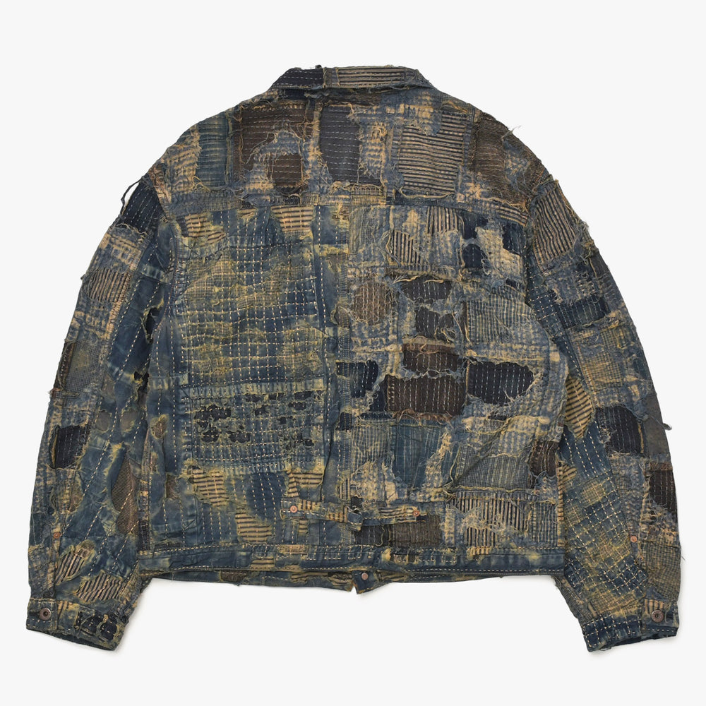 新品未使用品 KAPITAL キャピタル BORO SPRING 1ST JKT EK-1549LJB スプリングファーストジャケット 襤褸 ボロ インディゴ サイズ 5 中古 4a004419